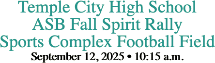 Temple City High School ASB Fall