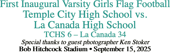 First Inaugural Varsity Girls Flag