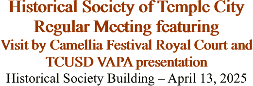 Historical Society of Temple City Regular
