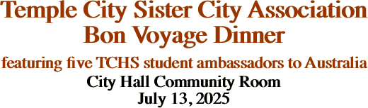 Temple City Sister City Association Bon