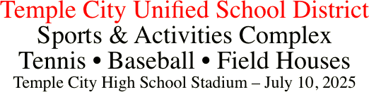 Temple City Unified School District Sports