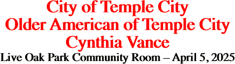 City of Temple City Older American