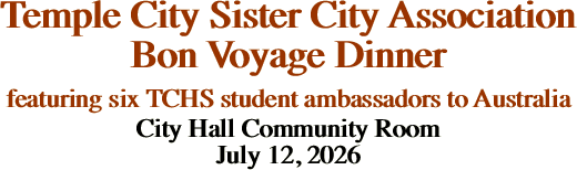 Temple City Sister City Association Bon
