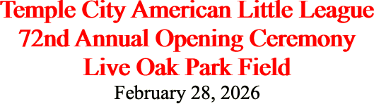 Temple City American Little League 72nd